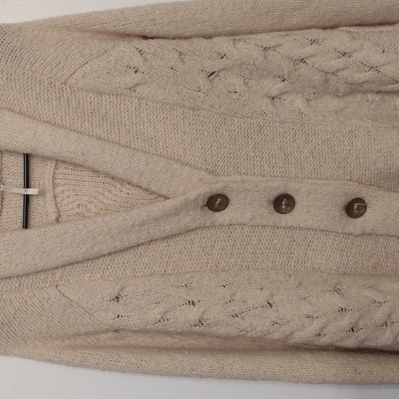 Free People Vintage Wool Blend Chunky Skirted Knit Cardigan Sweater Size XS - Picture 3 of 16